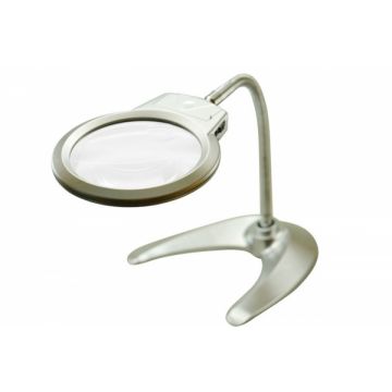 Stołowa lampa powiększająca LED - 2.25x/2.5x – Statyw lub klips+